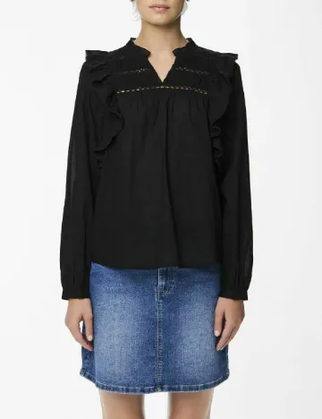 Bluza Pieces, negru Negru