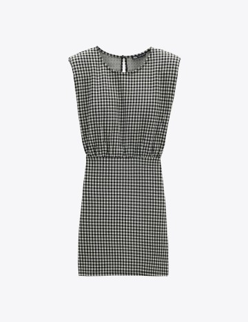 Rochie scurta Zara, alb/negru