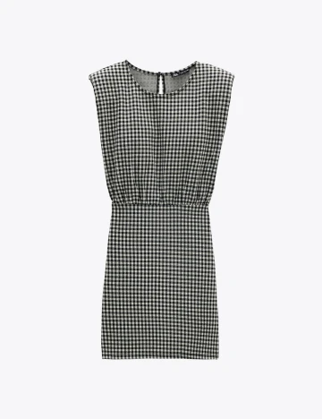 Rochie scurta Zara, alb/negru