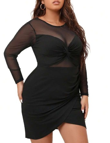 Rochie scurta SHEIN CURVE, negru