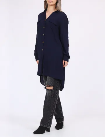 Camasa Vero Moda, bleumarin inchis