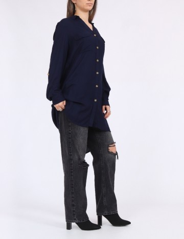 Camasa Vero Moda, bleumarin inchis