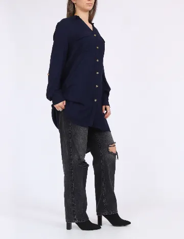 Camasa Vero Moda, bleumarin inchis