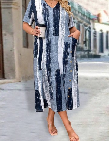 Rochie lunga SHEIN CURVE, albastru