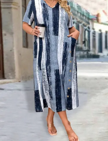 Rochie lunga SHEIN CURVE, albastru