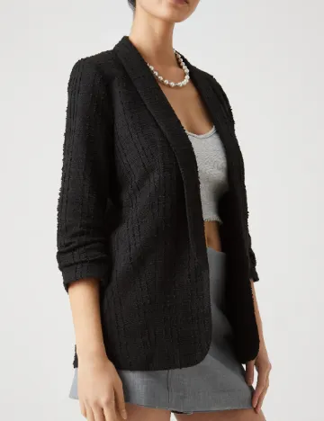 Blazer Pieces, negru Negru