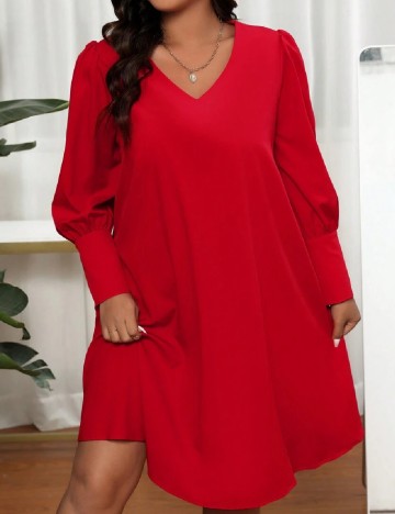 Rochie medie SHEIN CURVE, rosu