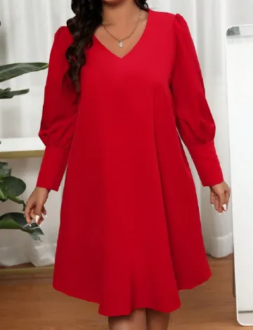 Rochie medie SHEIN CURVE, rosu Rosu