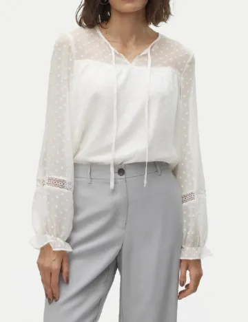 Bluza Vero Moda, alb Alb