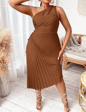 Rochie medie SHEIN CURVE, maro