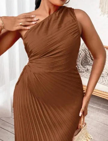 Rochie medie SHEIN CURVE, maro Maro