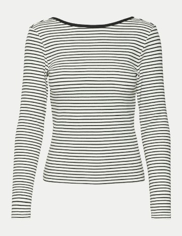 Bluza Vero Moda, alb/negru