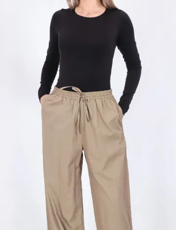 Pantaloni Vero Moda, bej Crem