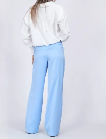 Pantaloni Pieces, albastru Albastru