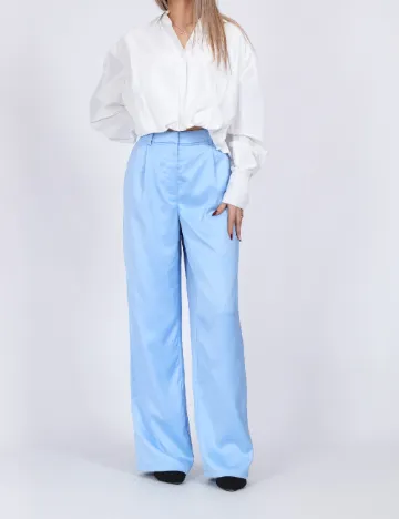 Pantaloni Pieces, albastru Albastru