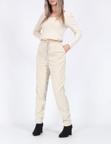 Pantaloni Vero Moda, crem