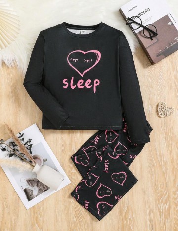 Pijama Shein Kids, negru