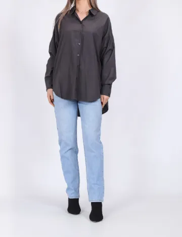 Camasa Oversize Vero Moda, gri inchis Gri