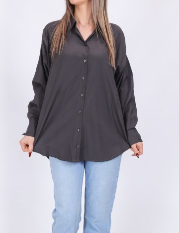 Camasa Oversize Vero Moda, gri inchis