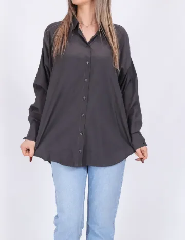 Camasa Oversize Vero Moda, gri inchis Gri