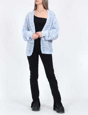 Cardigan Pieces, albastru Albastru