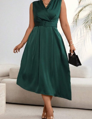 Rochie medie SHEIN CURVE, verde