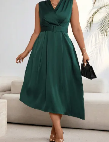 Rochie medie SHEIN CURVE, verde Verde