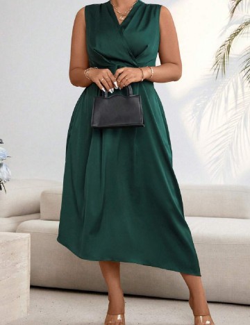 Rochie medie SHEIN CURVE, verde