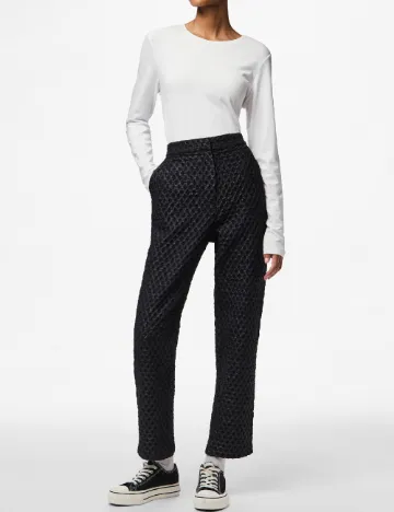 Pantaloni Pieces, negru Negru