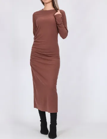 Rochie lunga Pieces, maro Maro