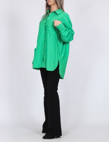 Camasa Oversize Pieces, verde