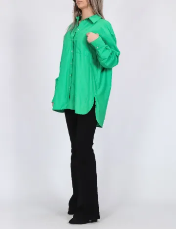 Camasa Oversize Pieces, verde Verde