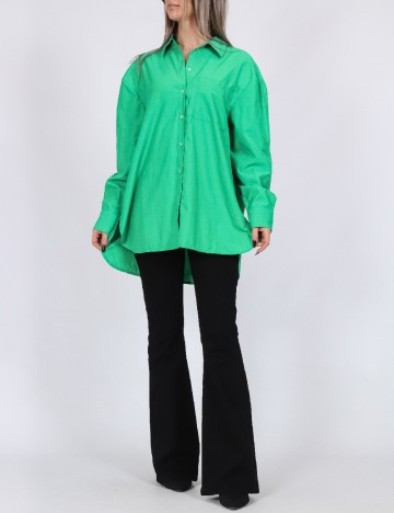 Camasa Oversize Pieces, verde