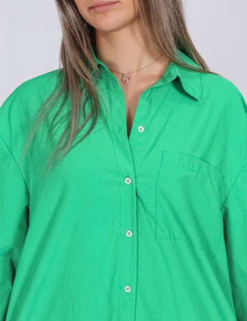 Camasa Oversize Pieces, verde