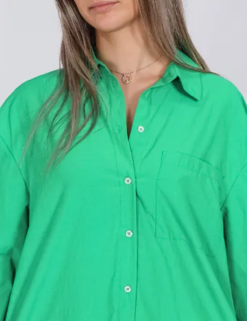 Camasa Oversize Pieces, verde Verde