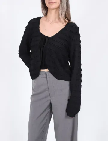 Cardigan Pieces, negru Negru