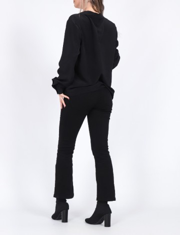 Camasa Oversize Pieces, negru