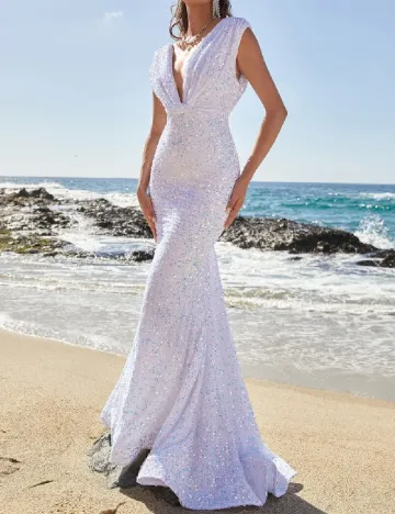 Rochie lunga Faeriesty, alb Alb