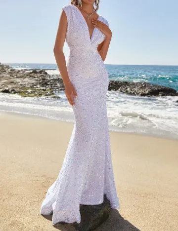 Rochie lunga Faeriesty, alb Alb