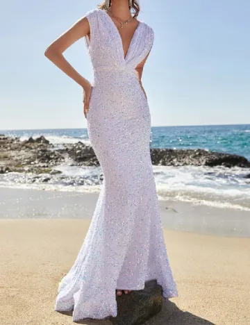 Rochie lunga Faeriesty, alb Alb