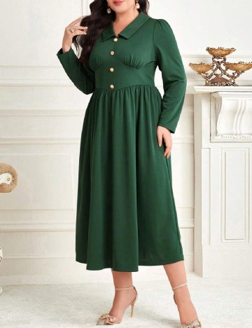 Rochie medie SHEIN CURVE, verde