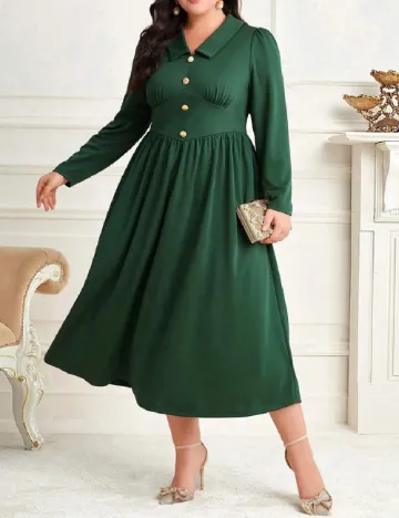 Rochie medie SHEIN CURVE, verde Verde