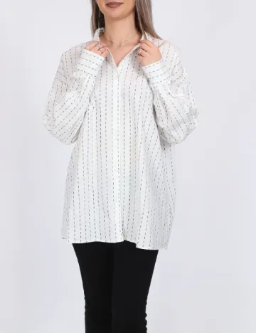 Camasa Oversize Only, alb Alb