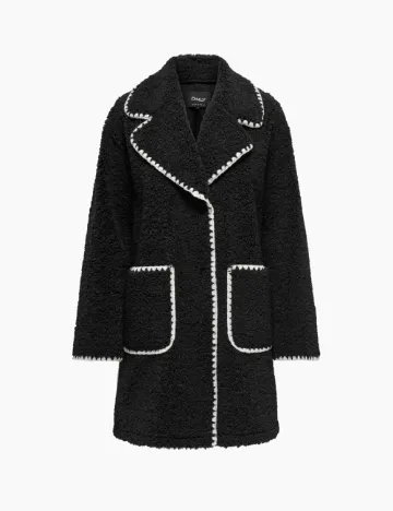 Palton Only, negru Negru