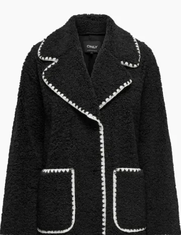 Palton Only, negru Negru