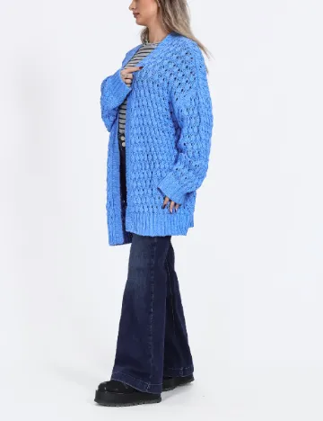 Cardigan Pieces, albastru Albastru