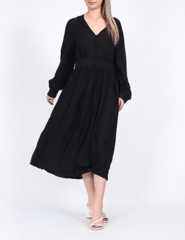 Rochie medie Pieces, negru