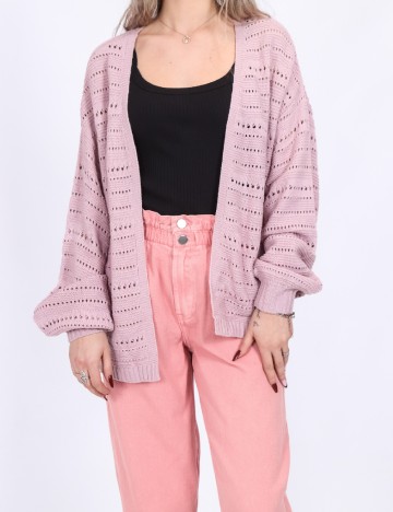 Cardigan Pieces, roz pudra