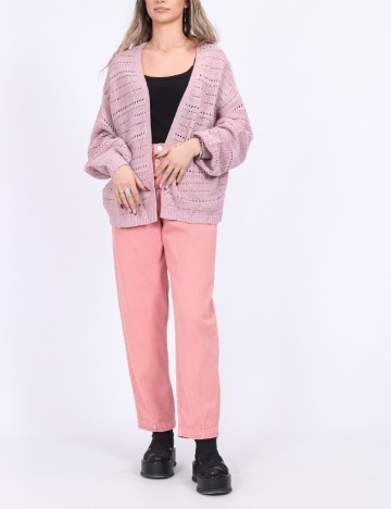 Cardigan Pieces, roz pudra