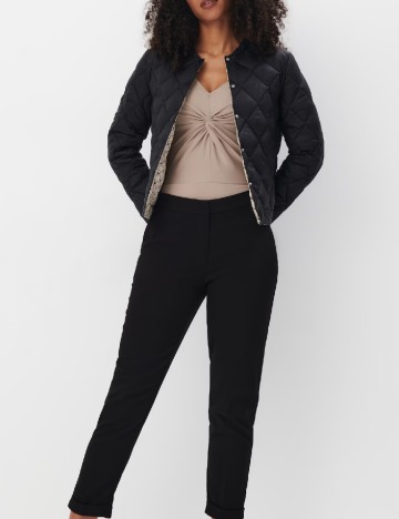 Geaca reversibila Mohito, negru/crem